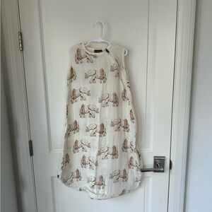 MilkBarn Elephant Tutu Muslin Sleepsack Sleep Bag 12-18M